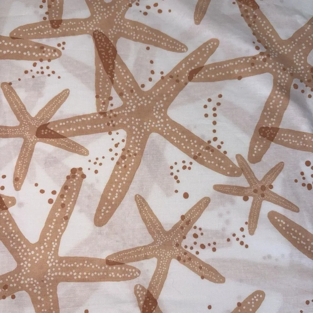 The Company Store Duvet Cover Starfish Print Beachy Lake Shore Size Twin XL NEW